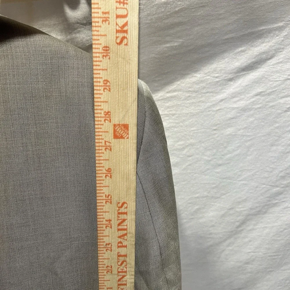 Nick Hilton Mens 44L Super 150s Wool Suit Jacket Blazer Light Olive Green Tan